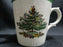 Spode Christmas Tree, Green Trim, England: "V" Shape Mug, 3 5/8" Tall, As Is