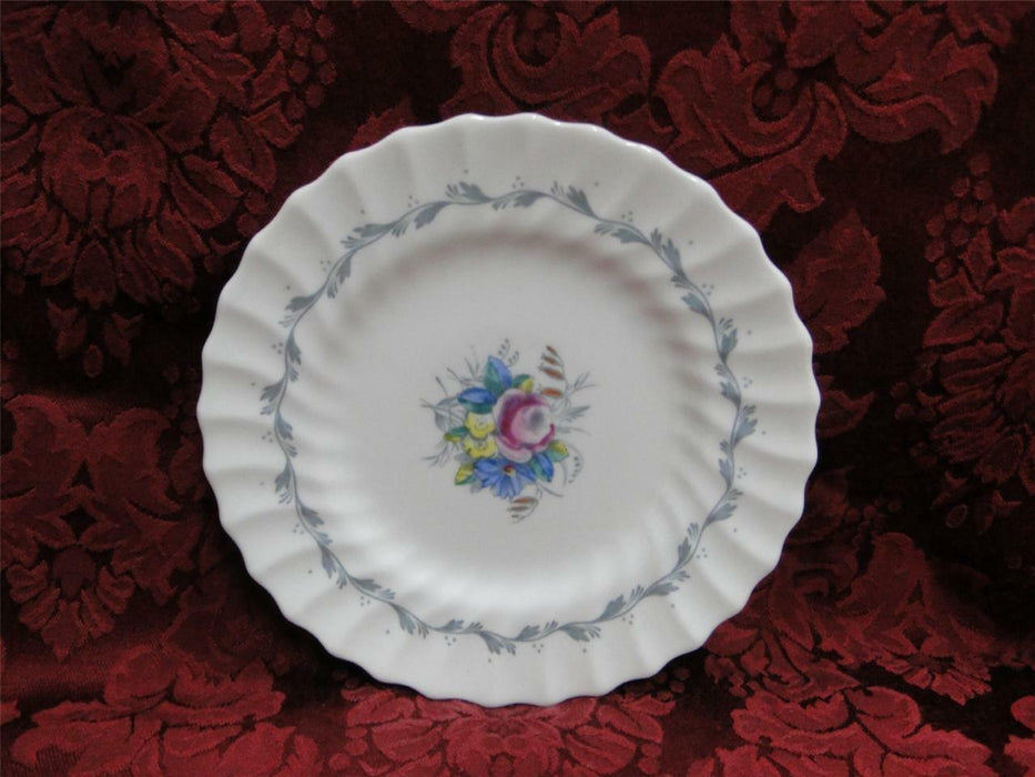 Royal Doulton The Chelsea Rose, Gray Scroll, Floral: Bread Plate (s), 6 1/8"