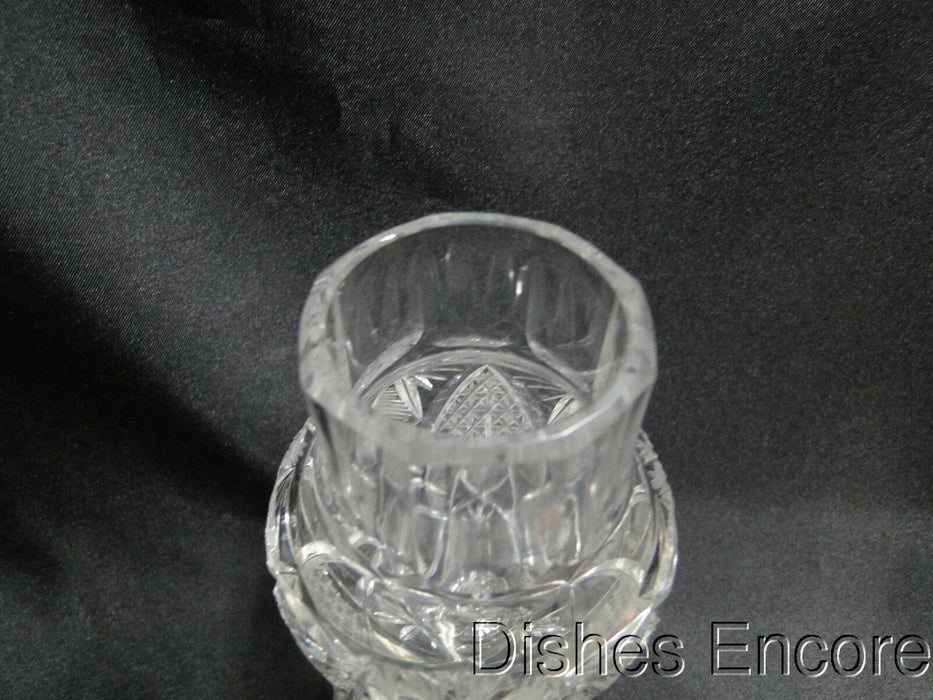 Clear w/ Cut Design: Hurricane Lamp Base, No Globe, 6", As Is  -- MG#111