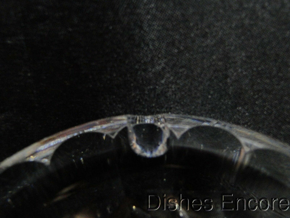 Clear w/ Cut Circles & Diamonds: Round Two Slot Ashtray, 3 1/2" x 1 1/2", MG#171