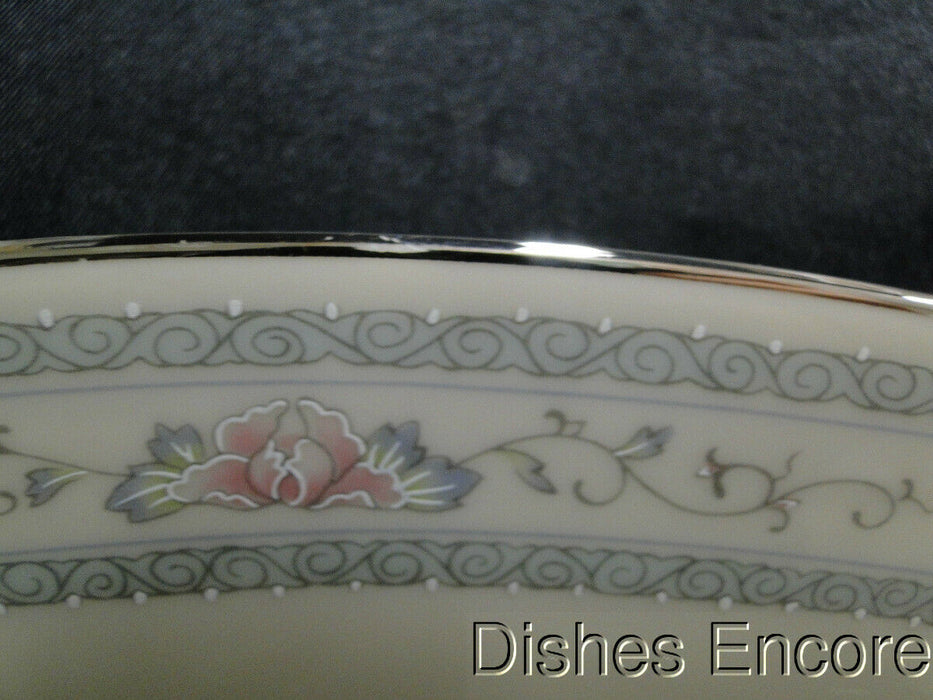 Lenox Charleston, Pastel Floral Band, Platinum: Oval Serving Platter, 16"