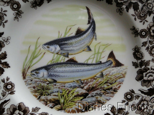 Spode Woodland King Salmon, North American Fish: NEW Salad Plate, 7 3/4", Box
