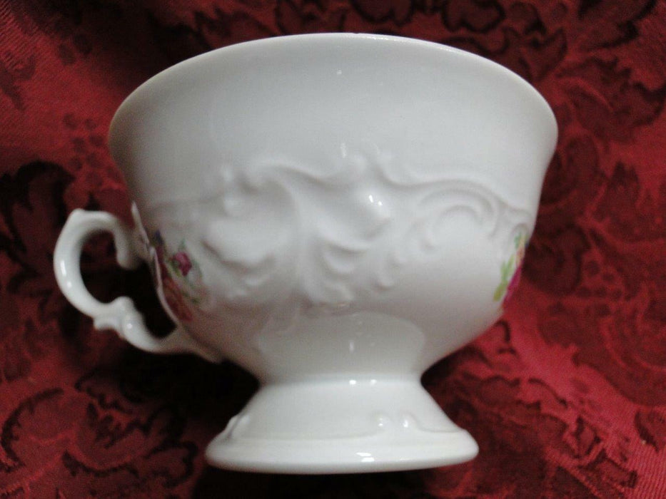 Wawel WAV11, Floral Sprays, Embossed Scrolls: Cup & Saucer Set (s), 2 5/8"