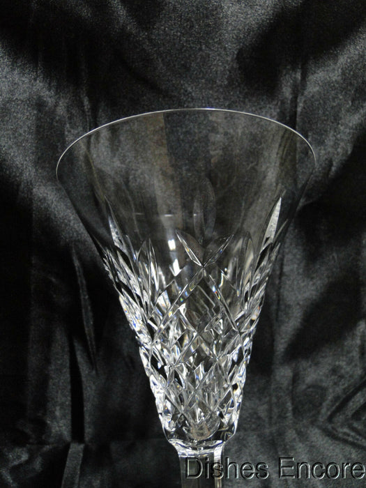 Waterford Crystal Ashbourne, Flared, Criss Cross Water or Wine Goblet 8 1/4"