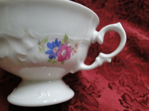 Wawel WAV11, Floral Sprays, Embossed Scrolls: Cup & Saucer Set (s), 2 5/8"