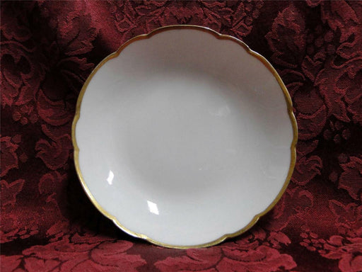 Redon, M (PL Limoges), White Coupe Shape Thick Gold Trim: Fruit Bowl, 5 1/4"