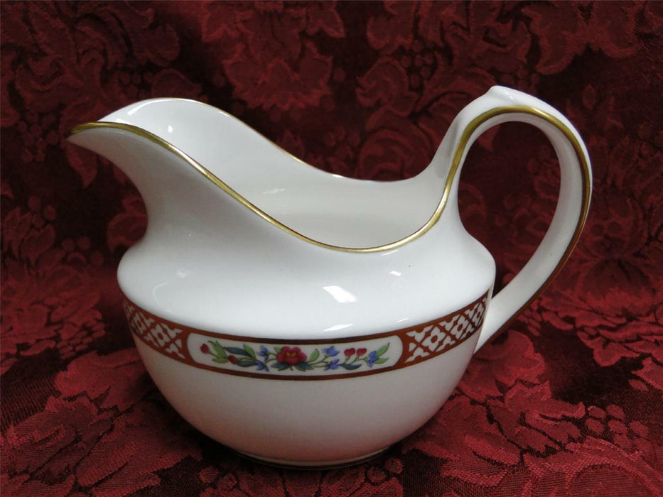 Spode Golden Trellis Y8405, Flowers, Gold Lattice: Creamer / Cream Pitcher