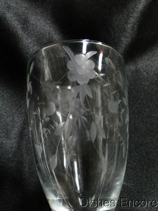 Clear w/ Etched Floral, Ball Stem: Iced Tea (s), 6 5/8" Tall - CR#031