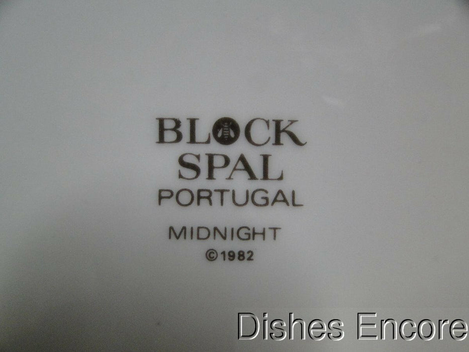 Block Midnight, Portugal, Black/White w/ Platinum: Bread Plate (s), 6 3/8"