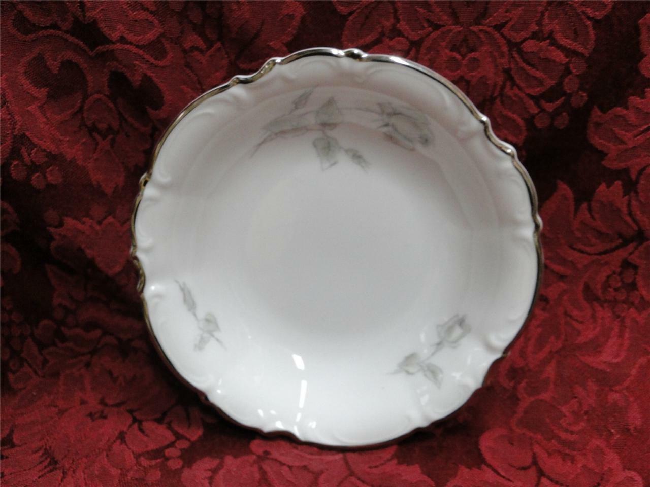 Hutschenreuther Gray Rose, Platinum Trim: Fruit Bowl (s), 5 1/4"