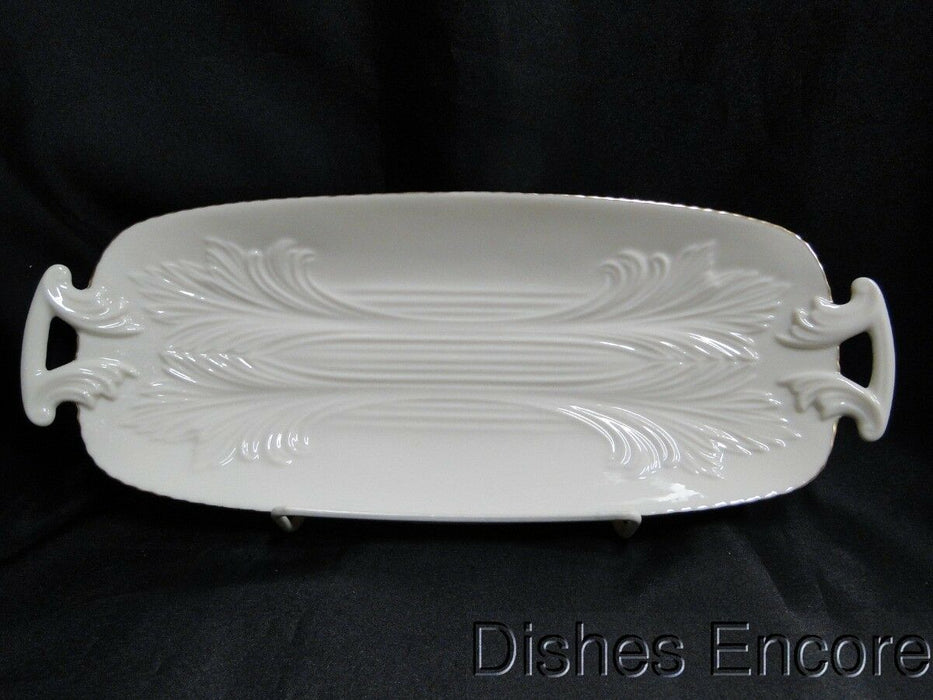 Lenox Spring Garden Collection: Celery Tray w/ Ivory Handles, 13 5/8" x 5 3/8"