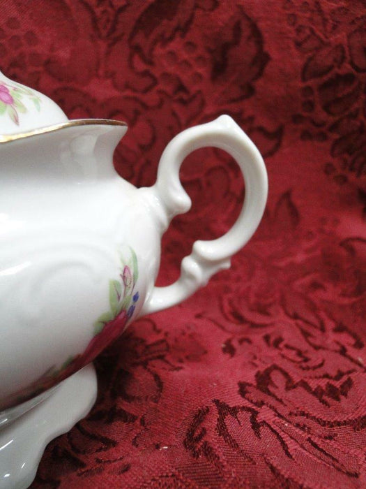 Wawel Anastasia, Floral Sprays, Embossed Scrolls: Sugar Bowl & Lid, 4 3/4"