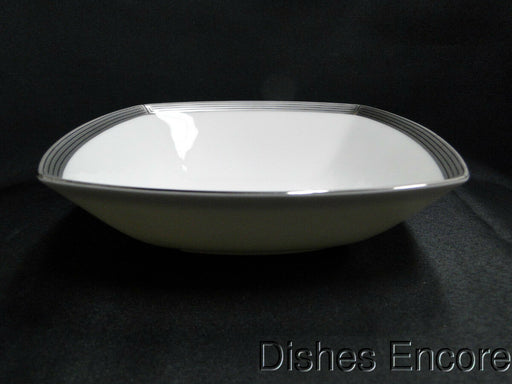 Mikasa Millennium Platinum, Platinum & Gray Band on White: Soup Bowl (s), 7"