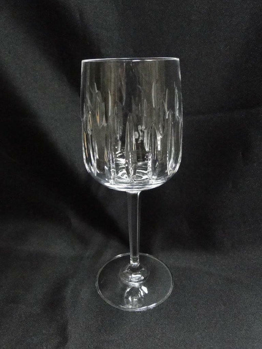 Crystal Guild Clear w/ Two Rows of Vertical Cuts: Wine Goblet, (s) 7"