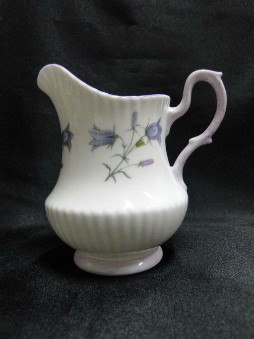 Rosina Queen's Harebell, Blue Flowers, Purple Trim: Creamer / Cream Pitcher