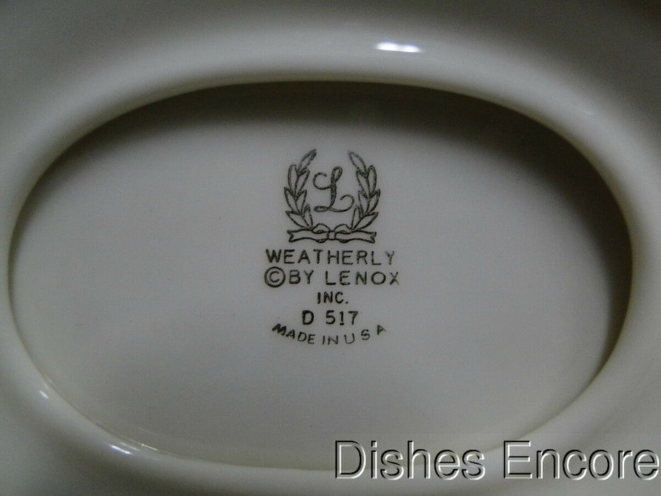 Lenox Weatherly, Ivory Swirled, Platinum: Gravy w/ Attached Underplate