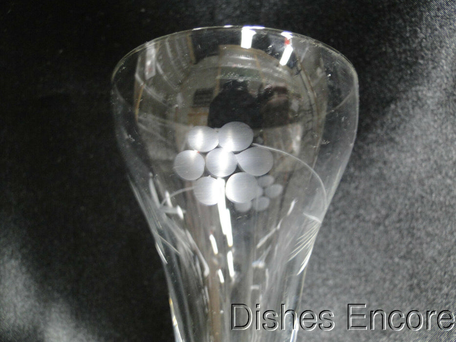 Clear w/ Etched Flowers & Leaves: Liquor Cocktail (s), 5" Tall -- CR#016
