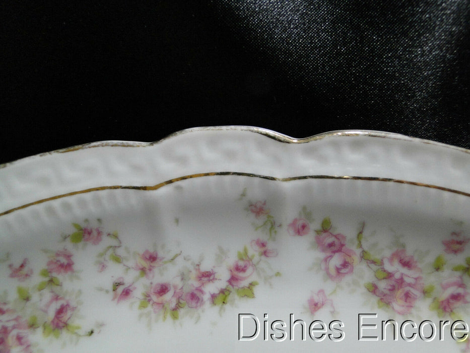 Zeh, Scherzer & Co 508, Pink Rose Garland: Oval Relish, 9" x 5 1/2"