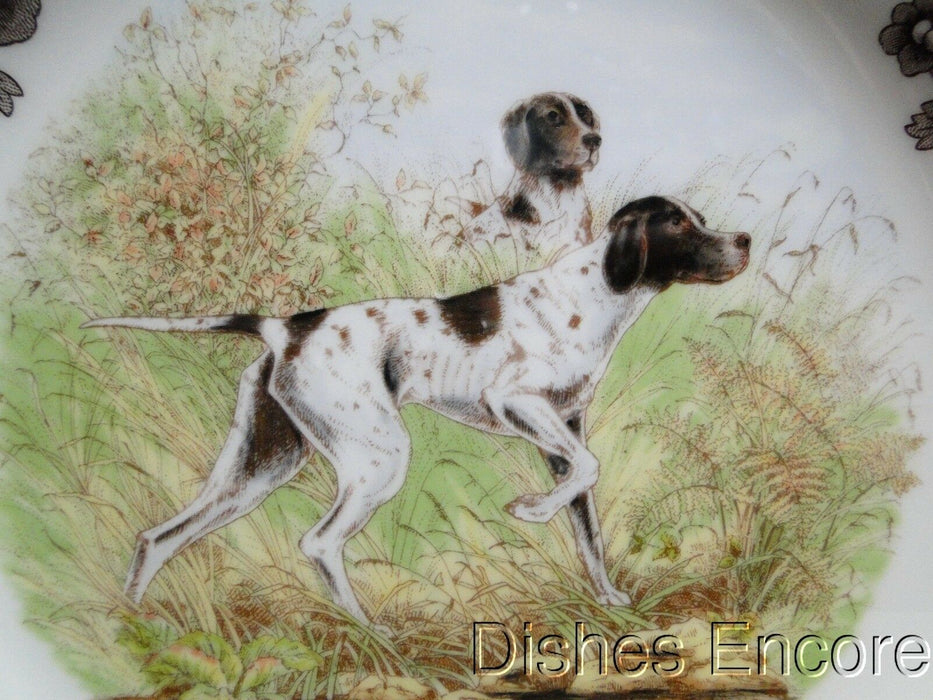 Spode Woodland Flat Coat Pointer Hunting Dog: NEW Dinner Plate, 10 1/2", Box
