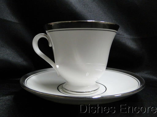 Waterford Harcourt Platinum, Platinum Bands on Rim: Cup & Saucer Set (s), 3 1/8"