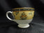 Wedgwood India, Florals on Tan & Black Bands: Cup & Saucer Set (s), 2 5/8" Tall