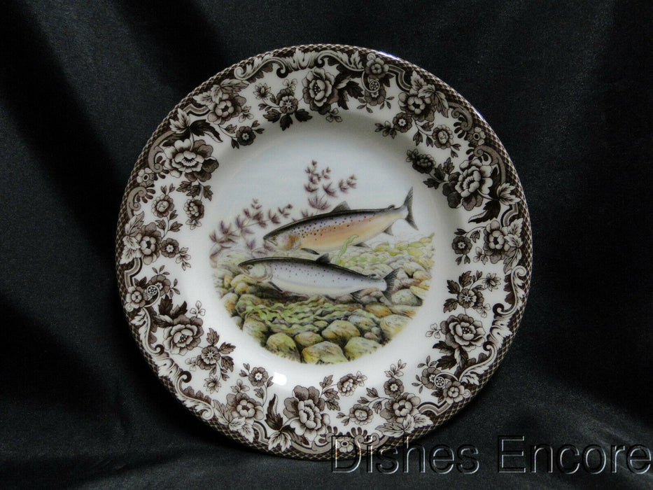 Spode Woodland North American Fish Pacific Salmon: NEW Salad Plate, 7 3/4", Box