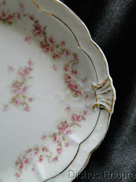 Zeh, Scherzer & Co 508, Pink Rose Garland: Oval Serving Platter, 13 3/8"