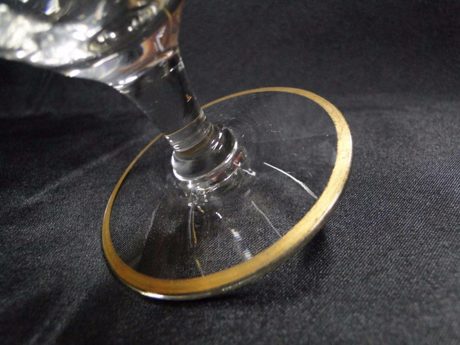Optic, Clear, Gold Trim on Rim & Base: Champagne/Sherbet (s), 3.5" Tall - CR#068