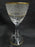 Glastonbury Lotus Brocade, Gold Trim: Wine Goblet (s), 6" Tall