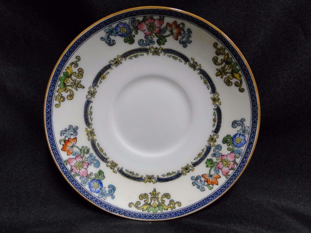 Minton B898, Blue Bands, Florals, Smooth: 5 3/4" Saucer (s) Only, No Cup