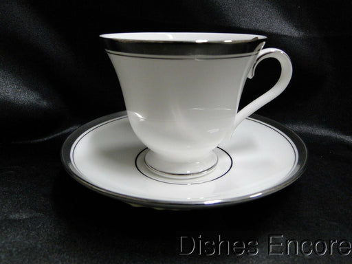 Waterford Harcourt Platinum, Platinum Bands on Rim: Cup & Saucer Set (s), 3 1/8"