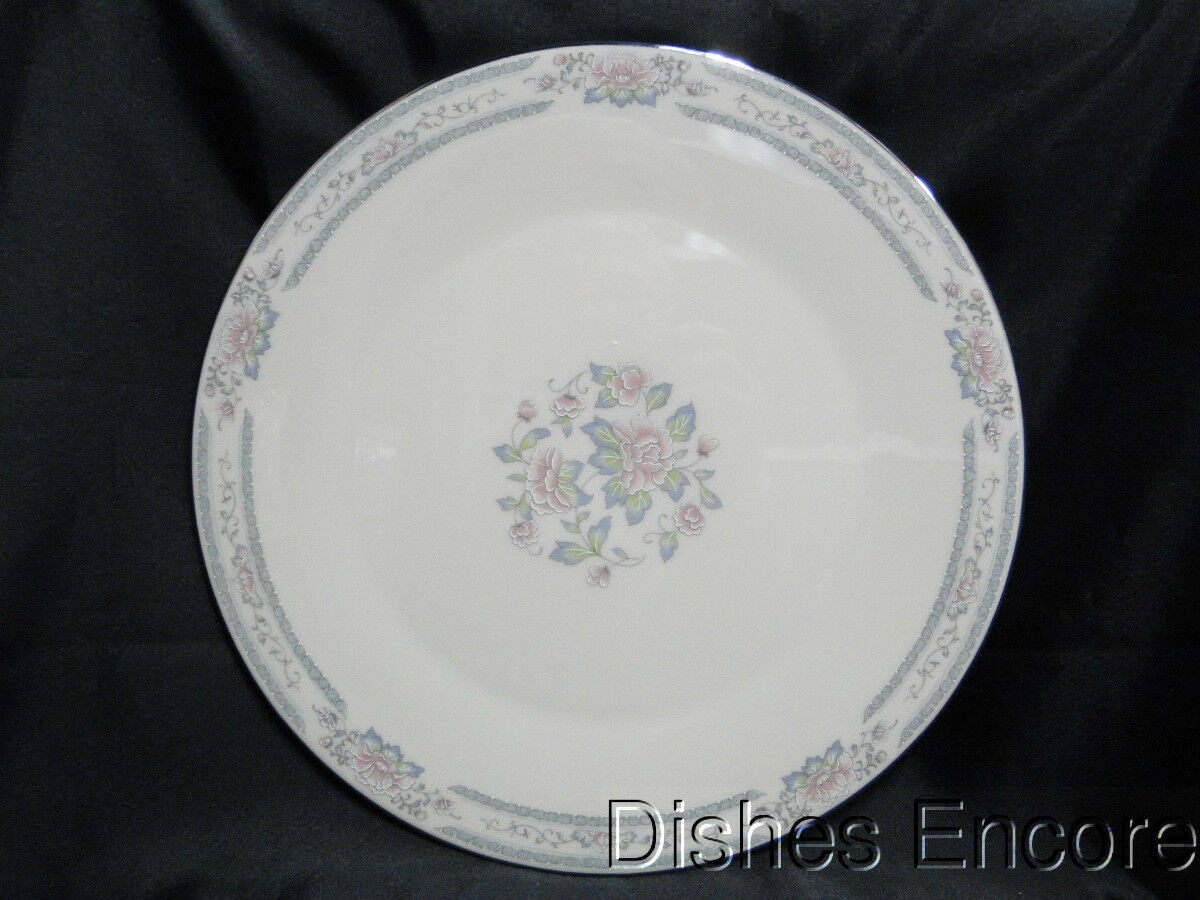 Lenox Charleston, Pastel Floral Band, Platinum: Round Cake Plate, 11 3/4"