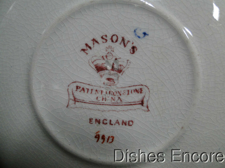 Mason's B9913 Red, Green, Coral, Gold: Cup & Saucer Set (s), 2 3/8", Crazing