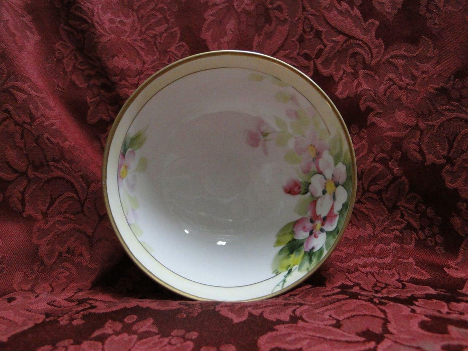 Nippon White w/ Pink/White Flowers: Footed Bowl, 5 1/8" x 2 3/8" Tall