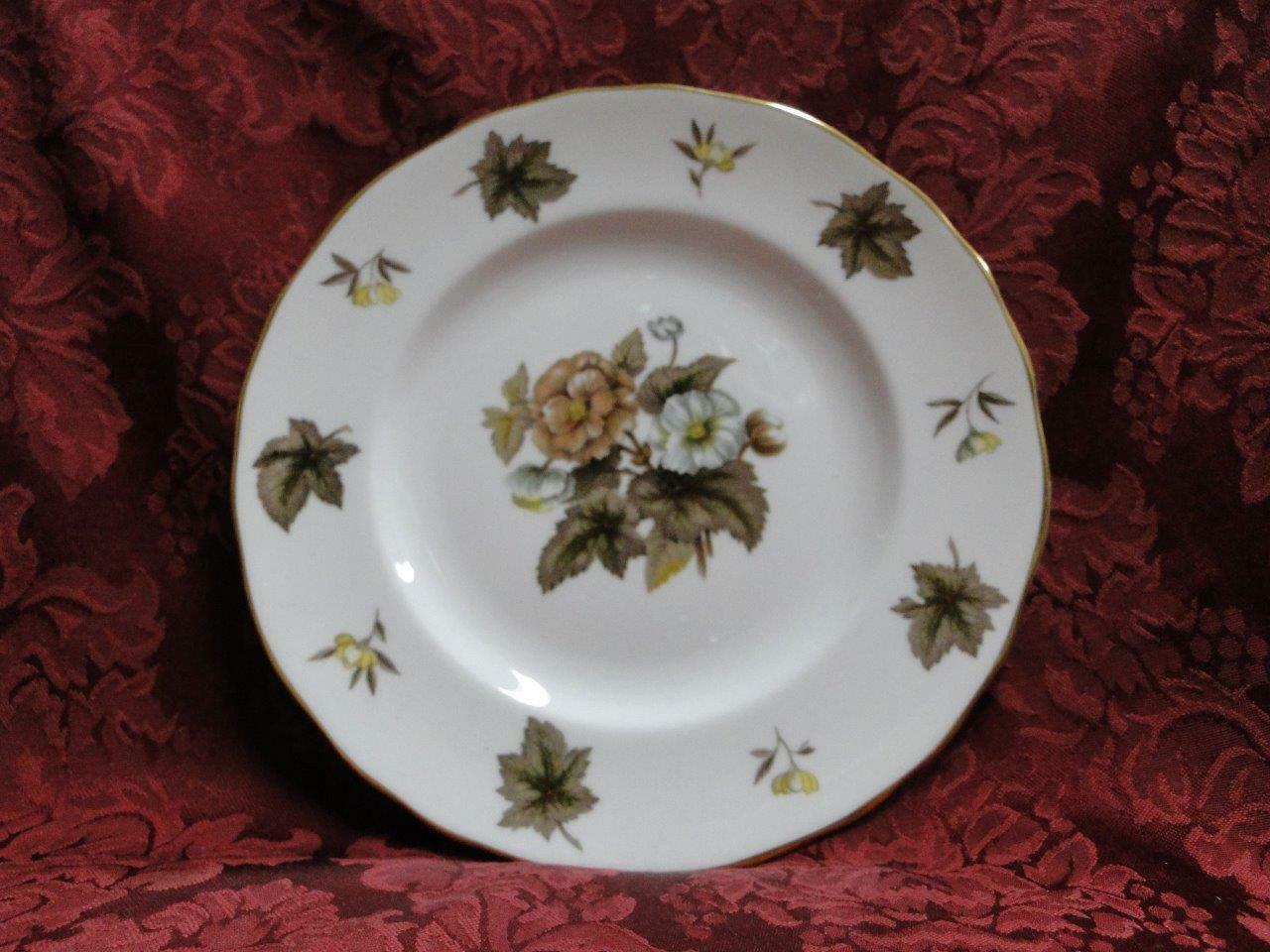 Royal Worcester Dorchester, Brown & Yellow Flowers: Salad Plate (s), 8"