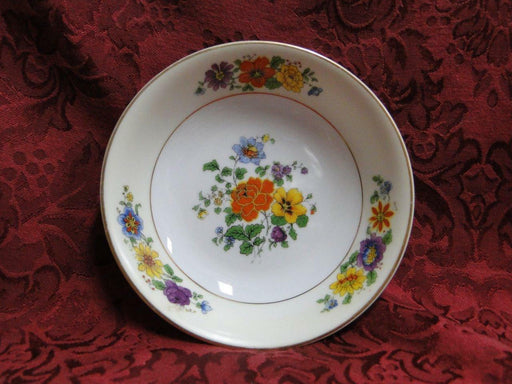 Thun Thu71 Floral Rim & Center, Cream Band: Fruit Bowl (s), 5 3/8" x 1 1/4"