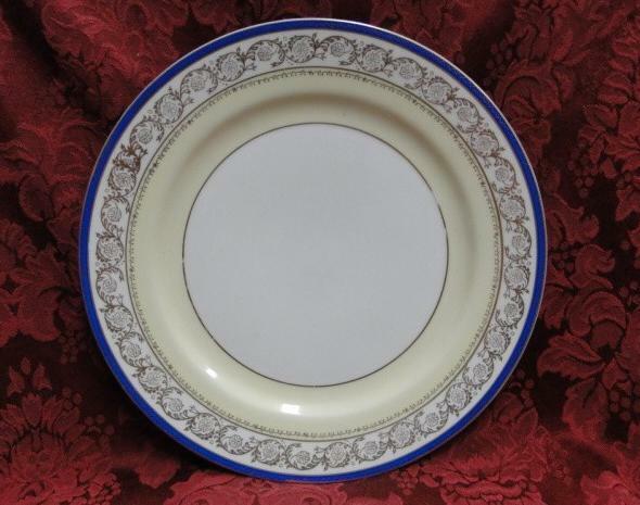 Shimokata Thin Blue Band, Gold Scrolls, Smooth: Dinner Plate (s), 10"