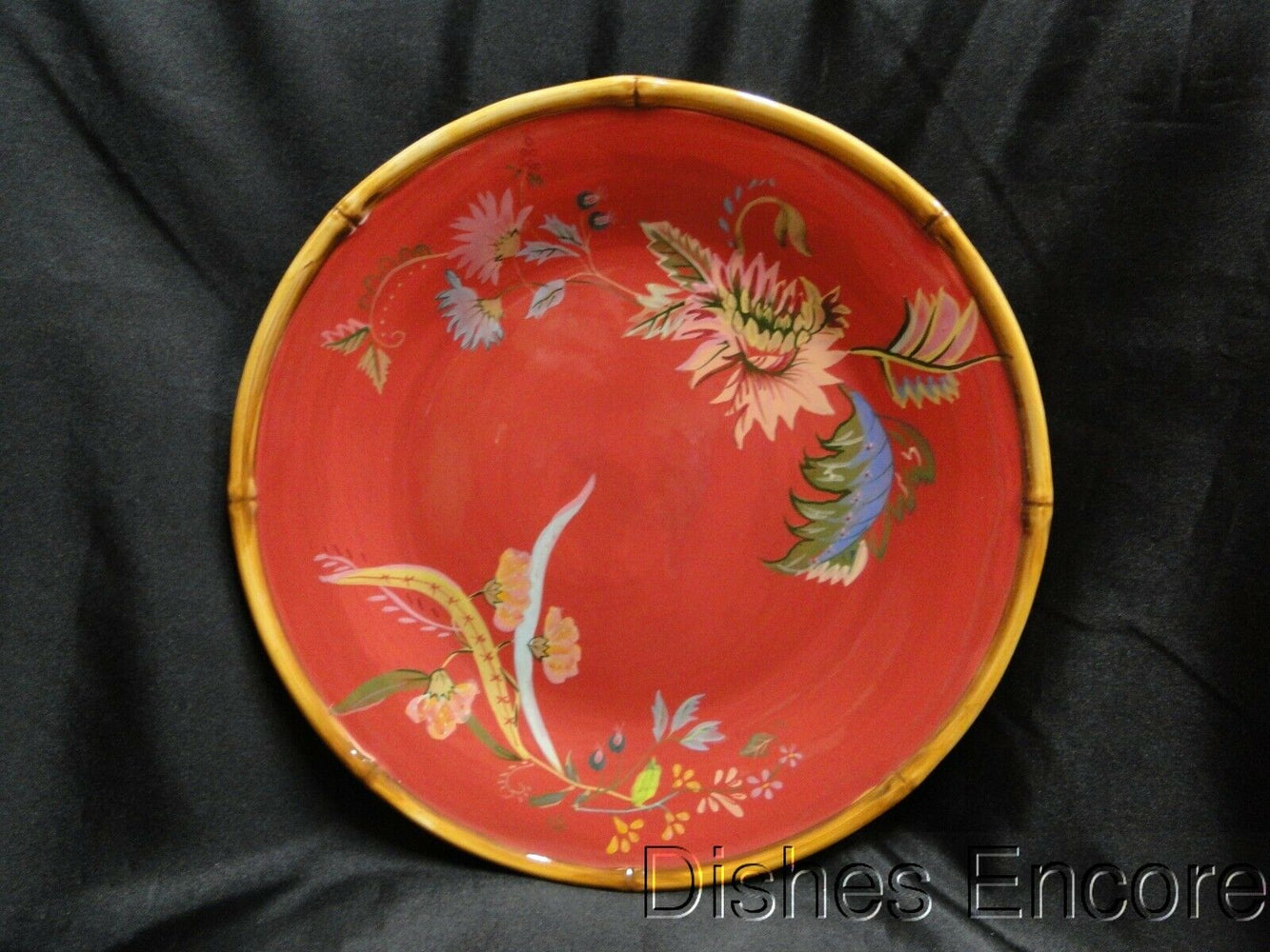 Tracy Porter Artesian Road, Red w/ Multicolored Floral: Dinner Plate (s) 11 1/2"