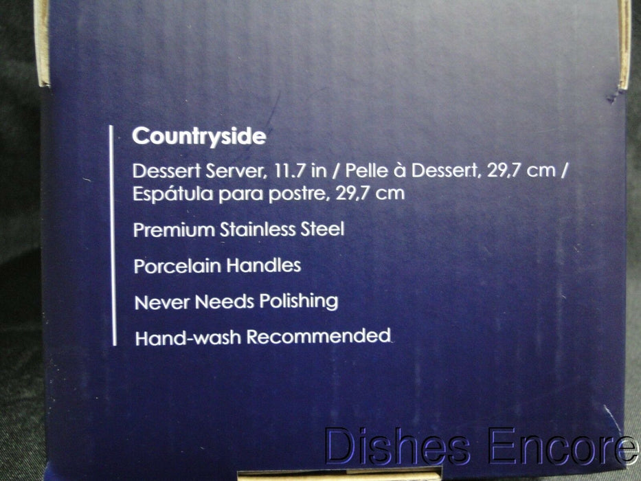 Mikasa Countryside, Stainless Steel, Porcelain Handle: NEW Dessert / Cake Server