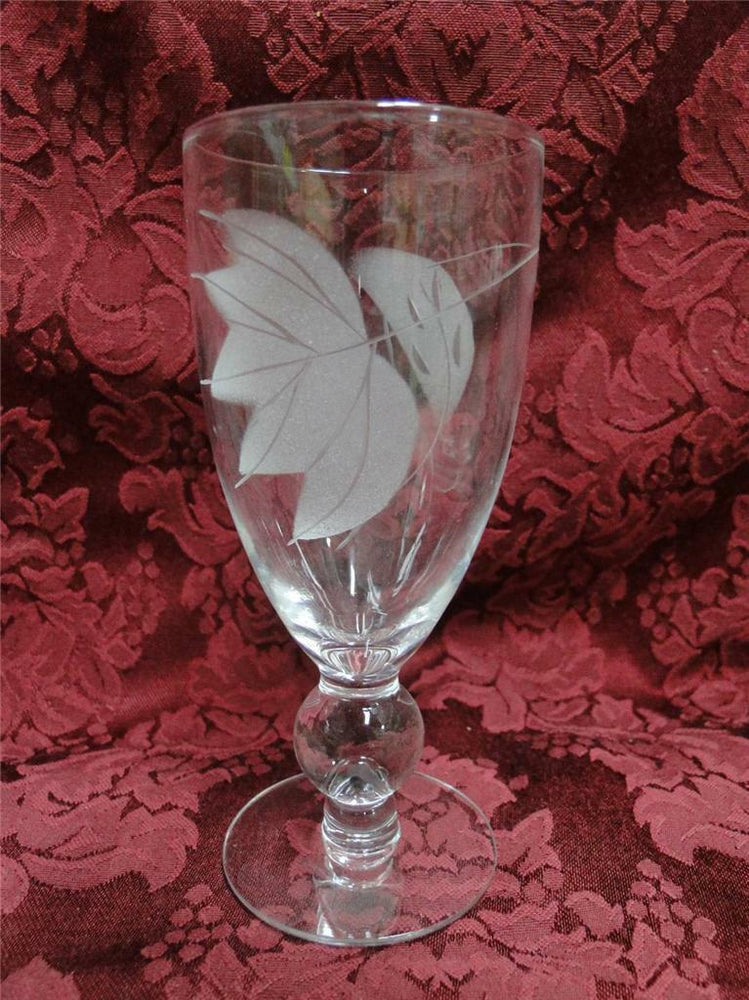 McBride Cameo, Frosted Leaves: Juice Glass (es), 5 1/2" Tall