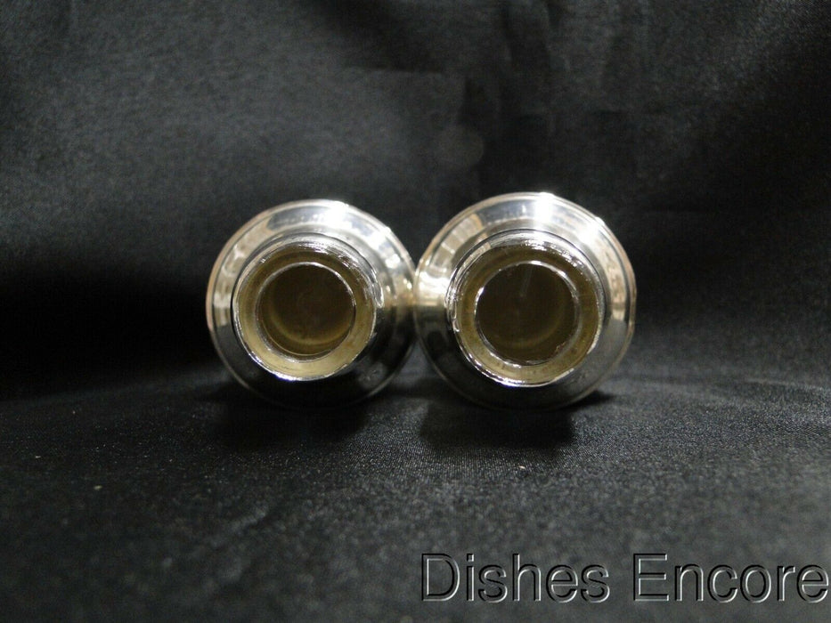 Empire Weighted Sterling Silver: Set of Salt & Pepper Shakers, 5" Tall,10 Holes