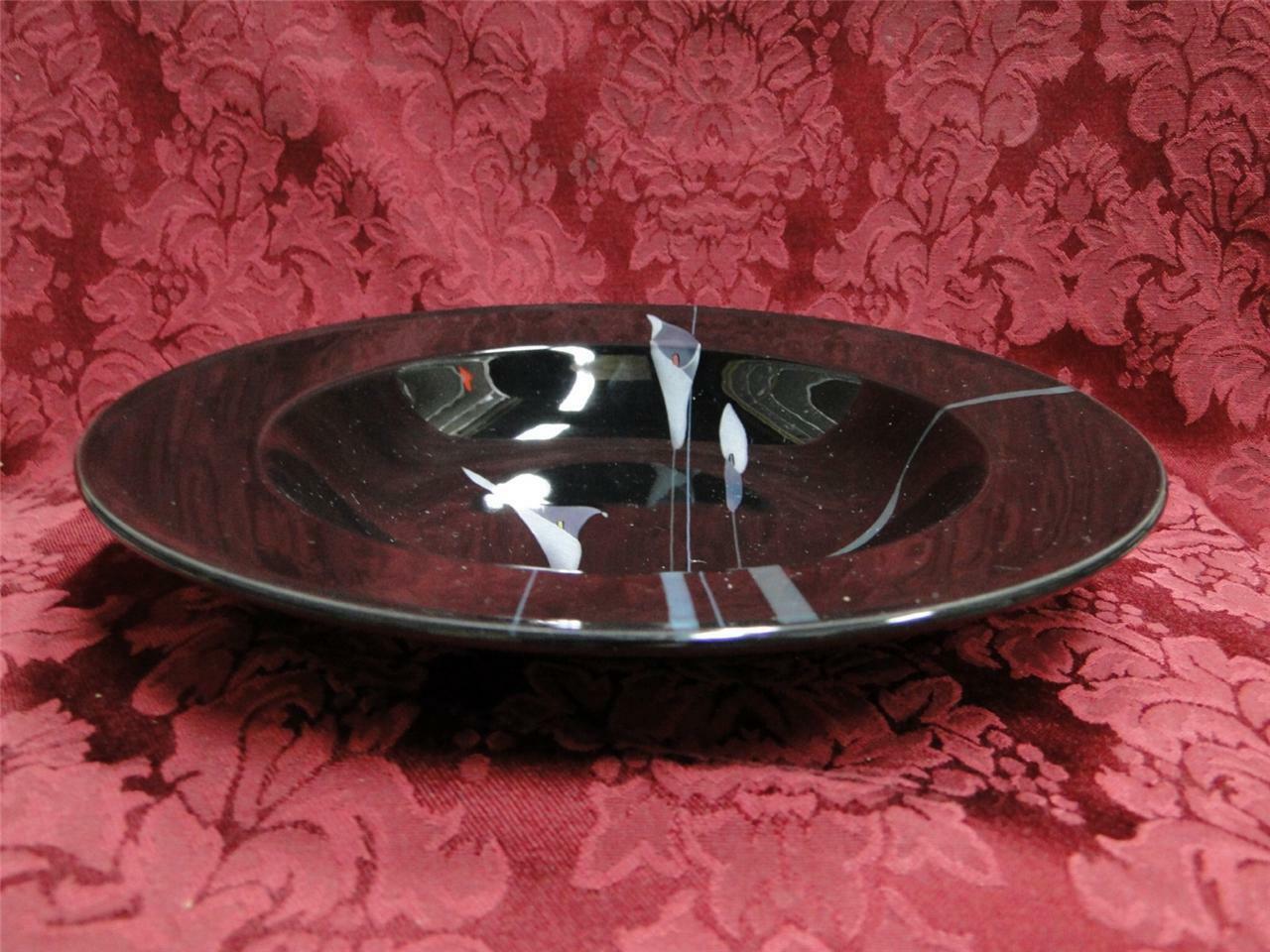 Mikasa Opus Black, Calla Lily: Rim Soup Bowl (s), 9 1/4"