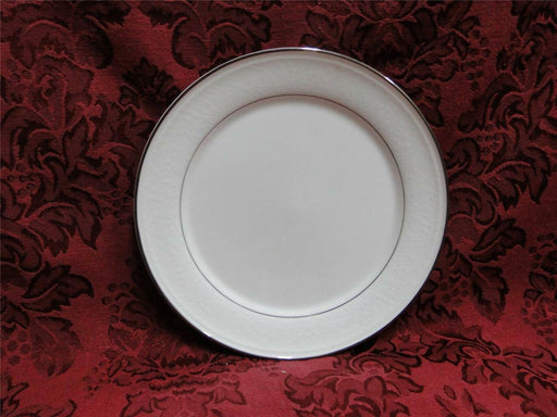 Mikasa Rochelle, White Floral Border, Platinum Trim: Bread Plate (s), 6 5/8"
