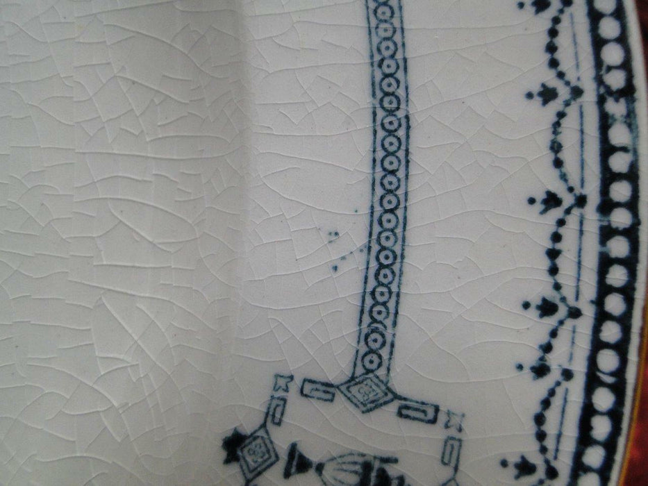 Royal Doulton Mina, Dark Blue Swags, Circles, Urns: Luncheon Plate (s), 9 1/2"