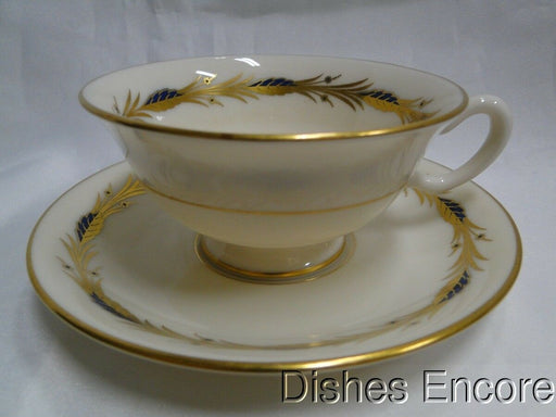 Lenox P459B: Ivory w/ Cobalt Blue & Gold Wheat: Cup & Saucer Set (s), 2"