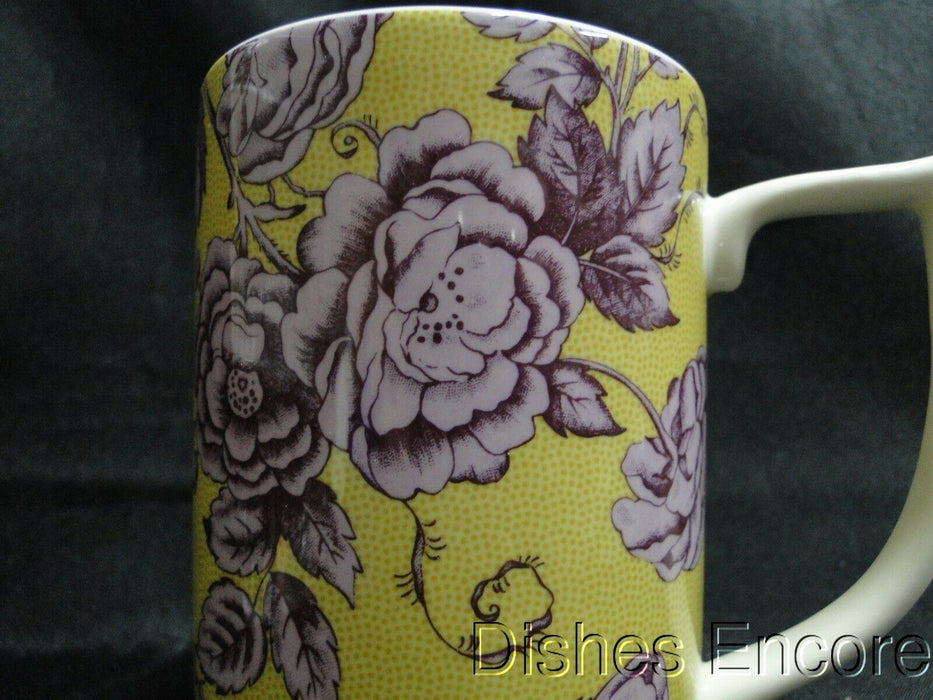 Spode Kingsley, Florals & Bird on Ochre, England: NEW Mug (s), 4 1/4", 12 oz