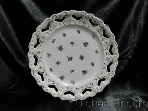 Victoria (Austria), White w/ Viotets & Pirced Rim: Salad Plate (s), 8 1/2"