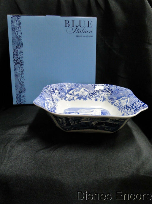 Spode Italian, Blue Scene: NEW Square Serving / Salad Bowl, Box