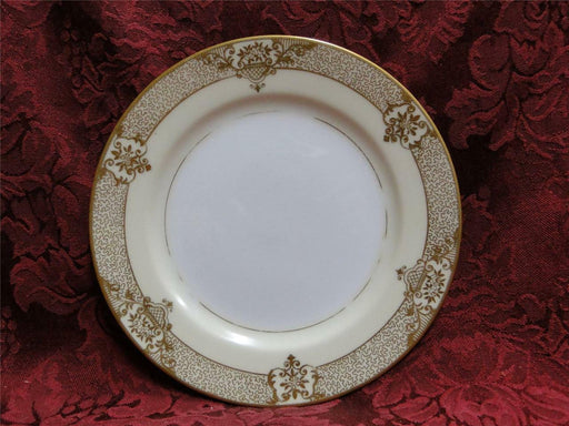 Noritake Marcisite, 87196, Gold Flowers, Cream Band: Bread Plate (s), 6 3/8"