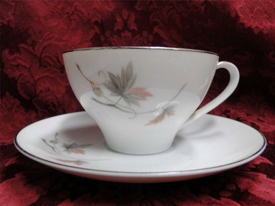 Noritake Oaklane, 6310, Taupe & Peach Leaves: Cup & Saucer Set (s)